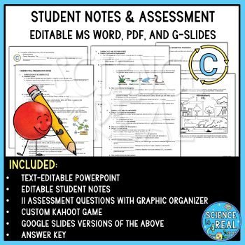 Carbon Cycle PowerPoint with Notes and Assessment - Science is Real ...