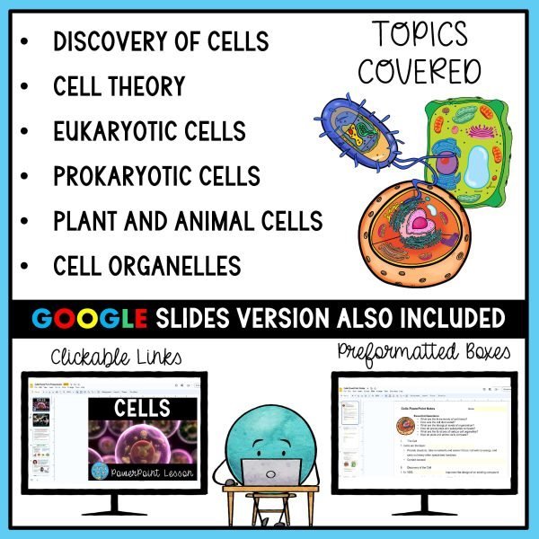 Cells PowerPoint with Student Notes and Assessment - Science is Real ...