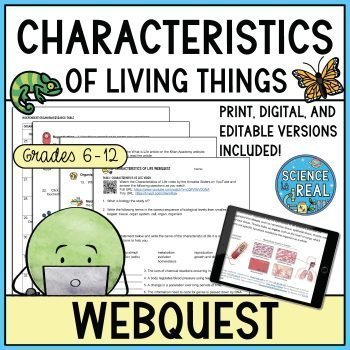 characteristics of life webquest