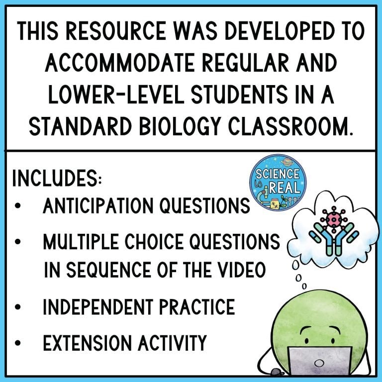 Immune System Amoeba Sisters Video Handout - Science is Real Education