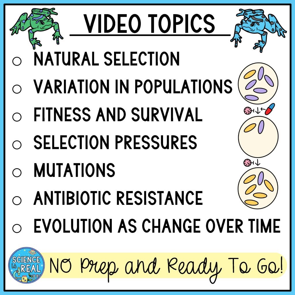 Natural Selection Amoeba Sisters Video Handout - Science is Real Education