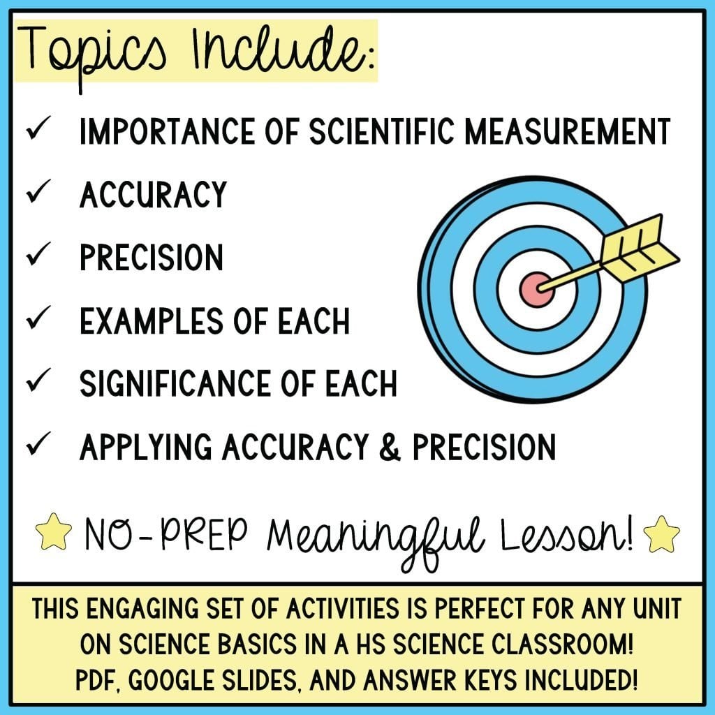 Accuracy and Precision Reading Comprehension - Science is Real Education