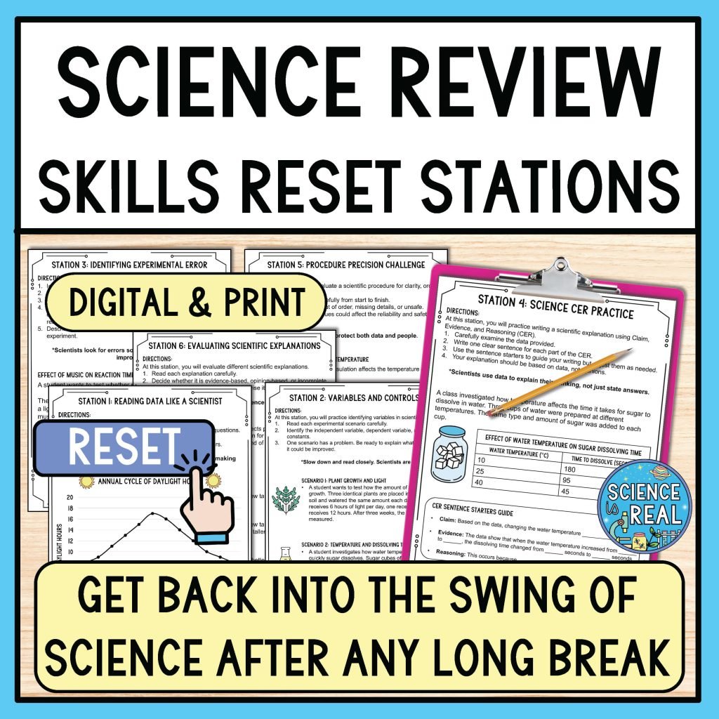Science Skills Reset Stations