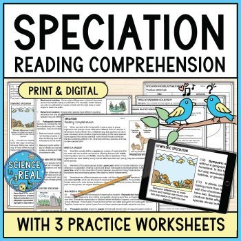 speciation reading comprehension